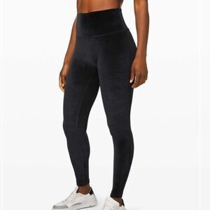 Lululemon Wunder Lounge High Rise Tight Velvet Black